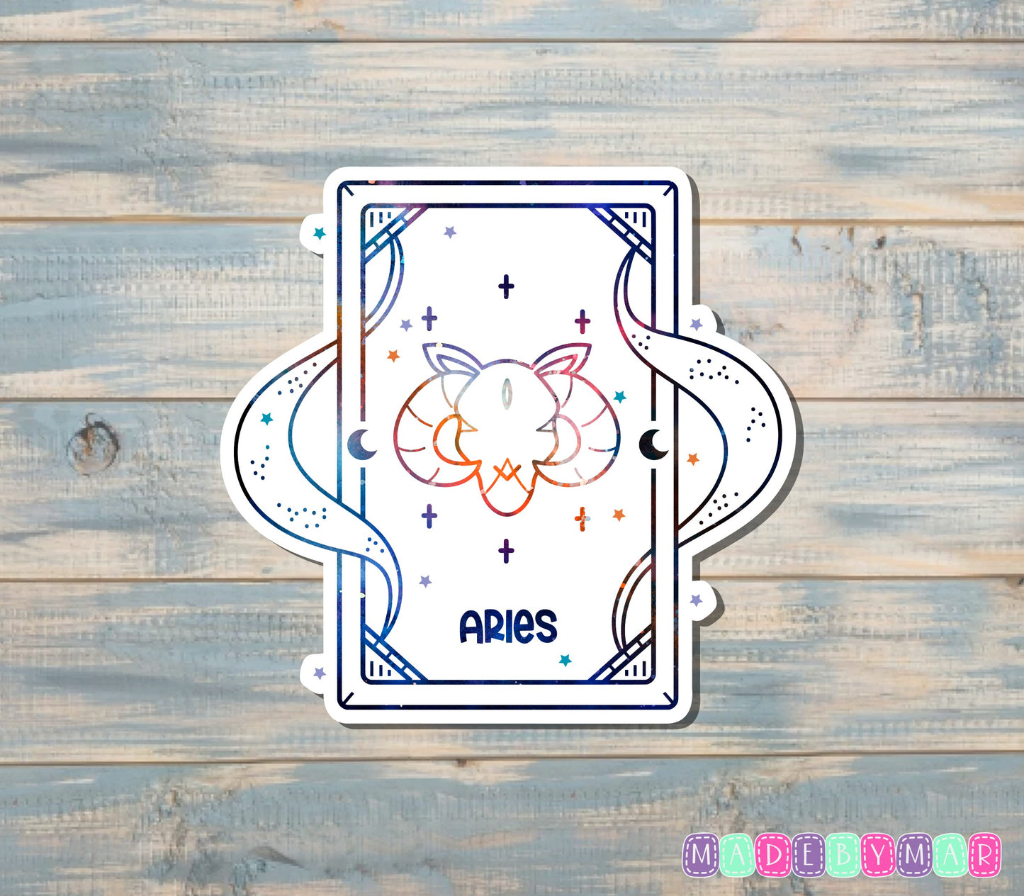 Aries Zodiac Tarot Card | Sticker or Magnet