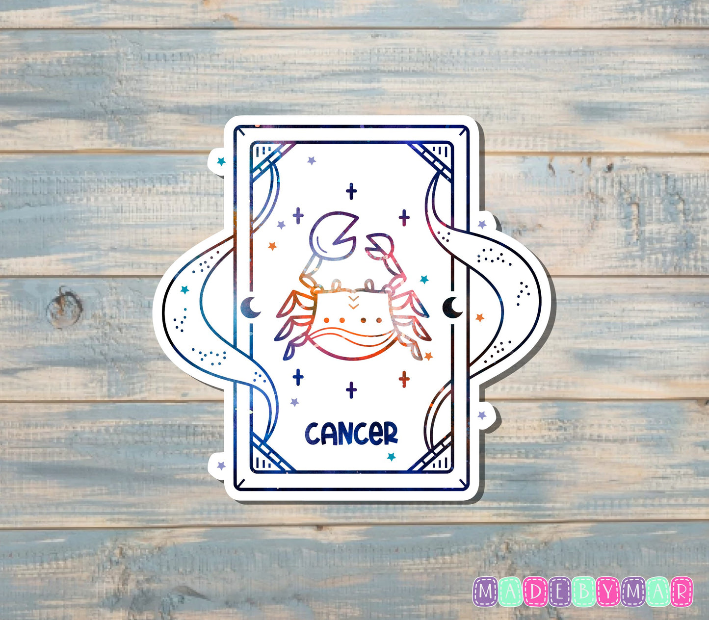 Cancer Zodiac Tarot Card Sticker |Sticker or Magnet