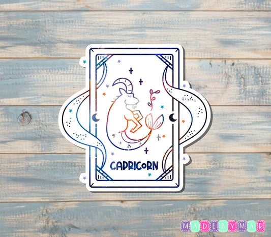 Capricorn Zodiac Tarot Card Sticker |Sticker or Magnet