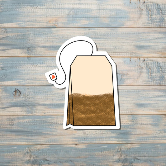 Herbal Teabag, Die Cut Sticker, Graphic Art Vinyl, , Boho Fun |Sticker or Magnet