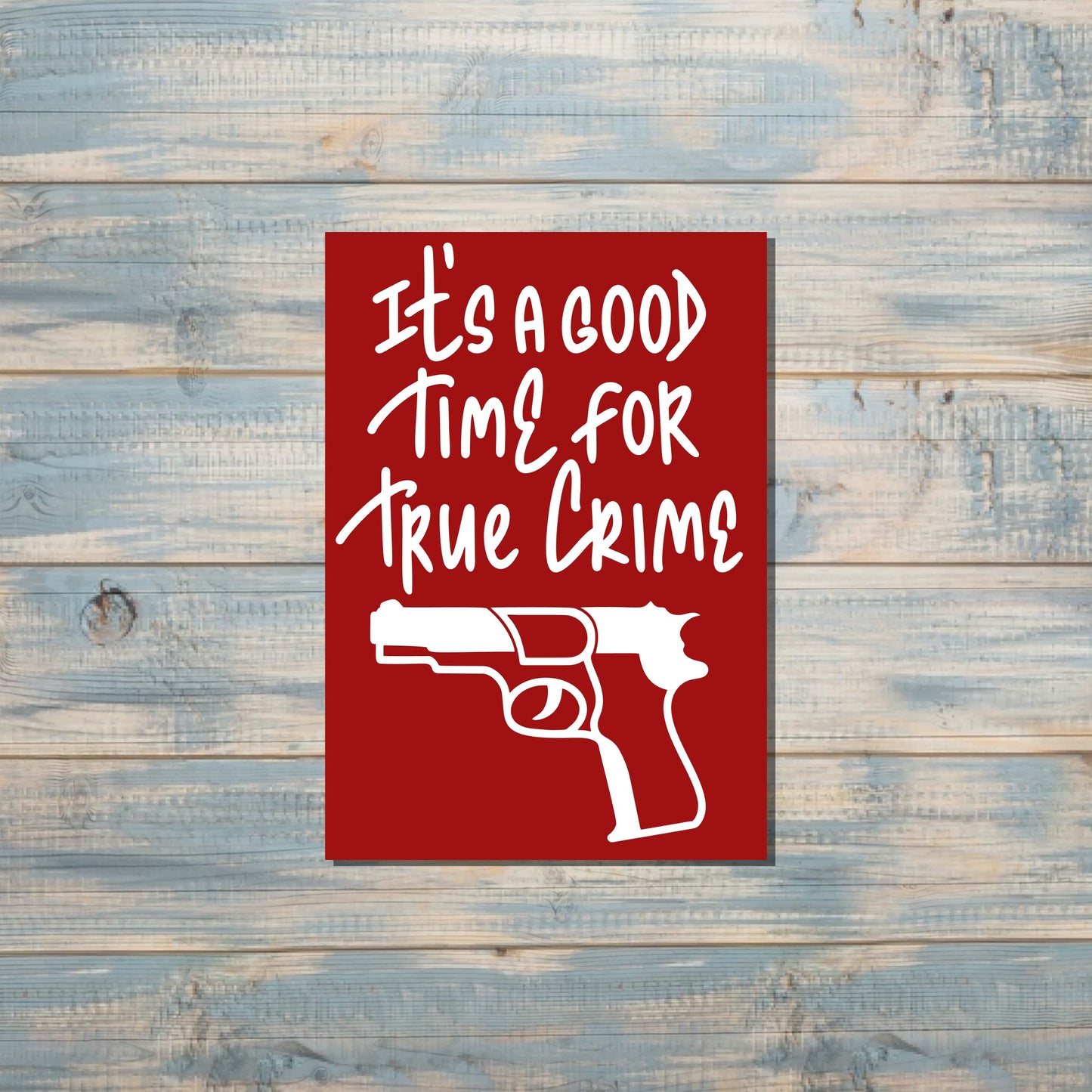 True Crime Sticker, Crime Podcast, Die Cut Sticker, Graphic Art Sticker,  Vinyl Decal |Sticker or Magnet