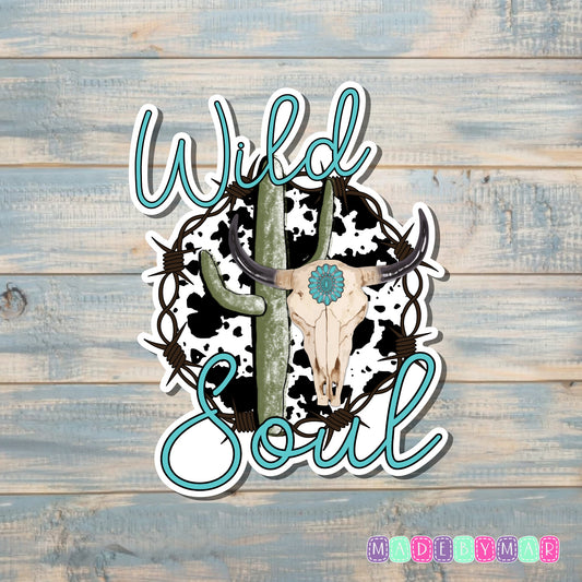 Wild Soul Longhorn Skull |Sticker or Magnet