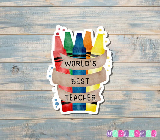 World's Best Teacher Sticker |Sticker or Magnet