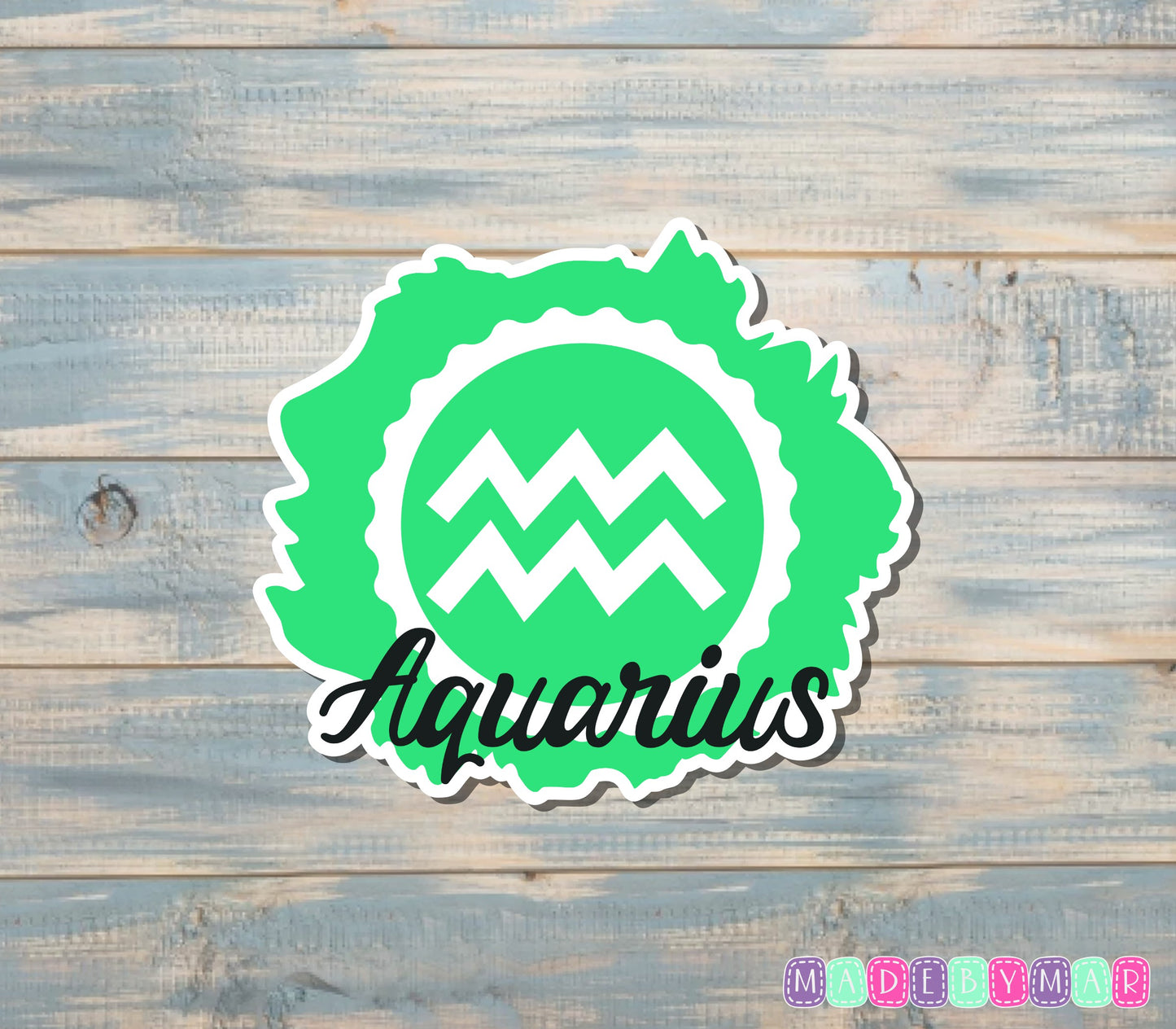 Aquarius Zodiac Sign Sticker |Sticker or Magnet