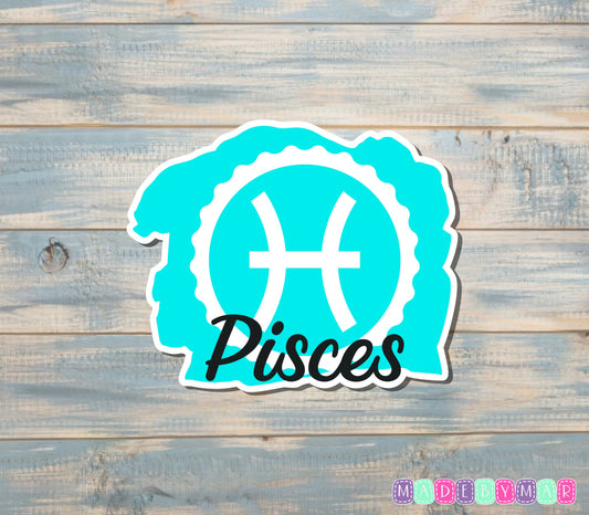 Pisces Zodiac Sign Sticker |Sticker or Magnet